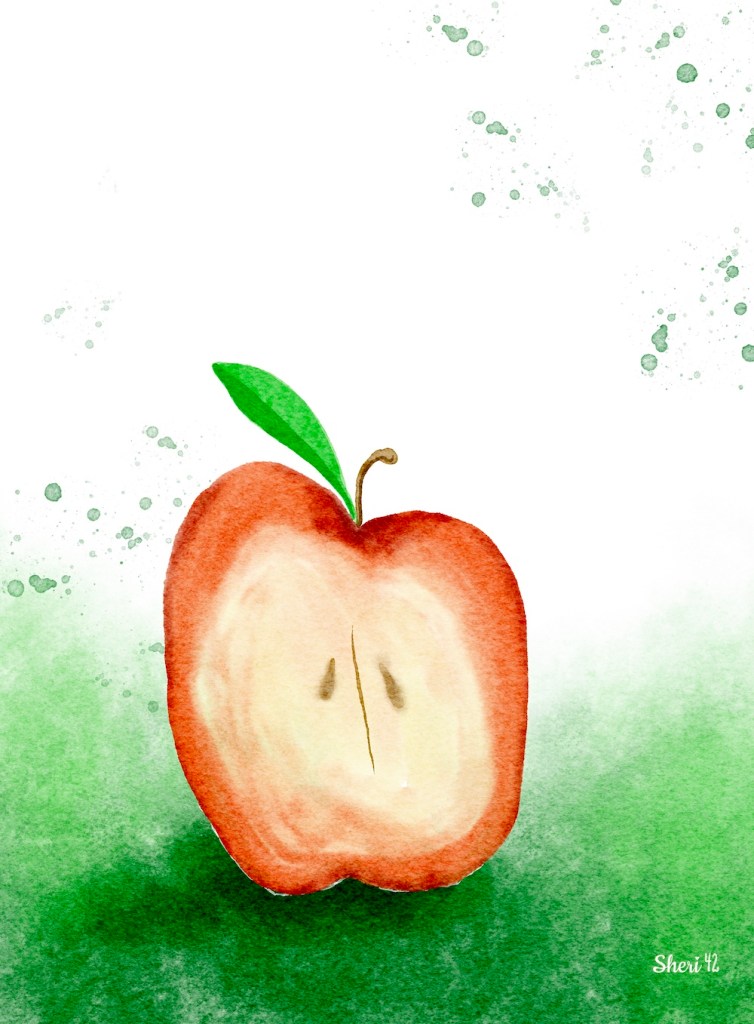 watercolor apple by Sheri42