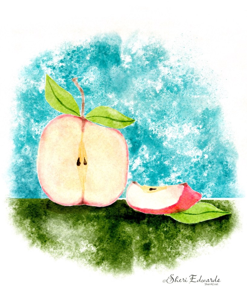 watercolor apple by Sheri42