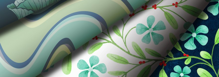 four patterns with same palette by Sheri42