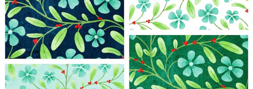 Evergreen Florals trailing pattern by Sheri42