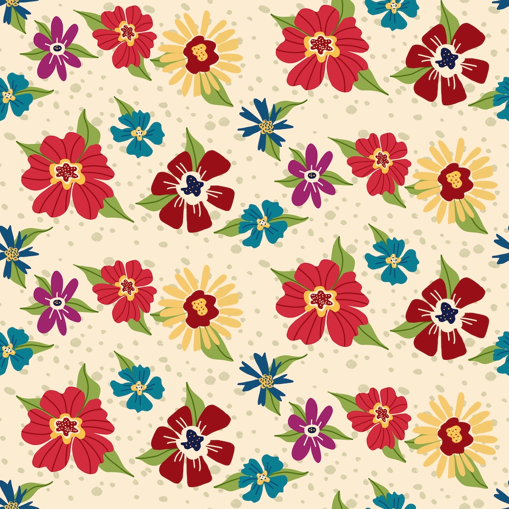 colorful floral pattern in drop pattern design by Sheri42