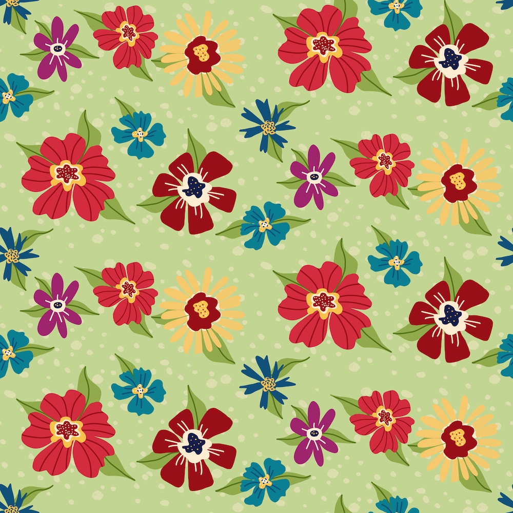 colorful floral pattern in drop pattern design by Sheri42