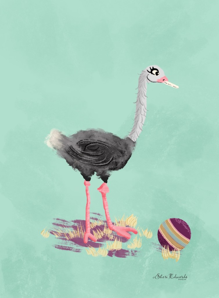 ostrich ready to kick the ball by Sheri42