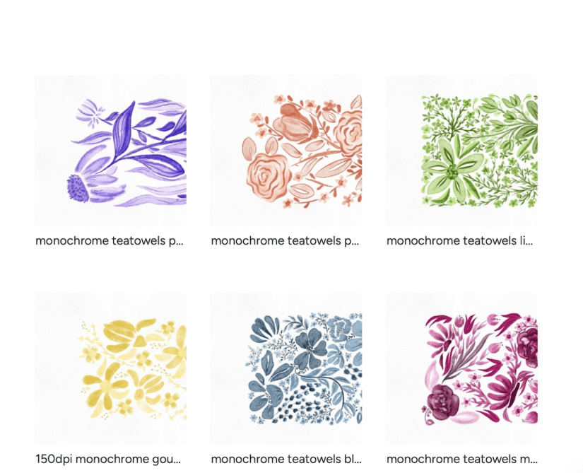 monochrome collection of tea towels by sheri42 on Spoonflower