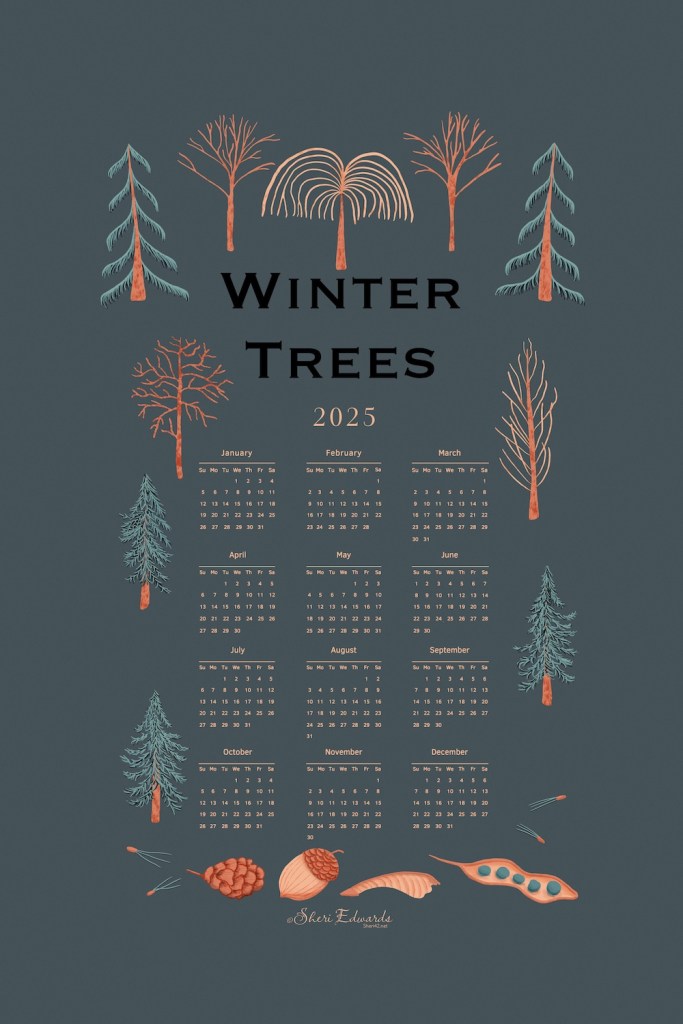 2025 calendar of Winter Tree by Sheri42