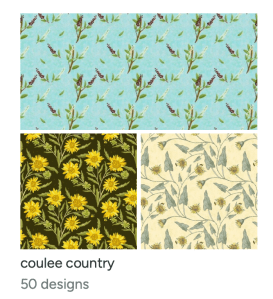 cover image on Spoonflower for the Coulee Country florals by Sheri42