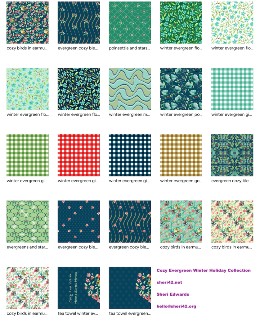 Heroes and Blenders for Cozy Evergreen Winter Holiday Collection https://www.spoonflower.com/collections/896074-cozy-evergreen-winter-holidays-by-sheri42
