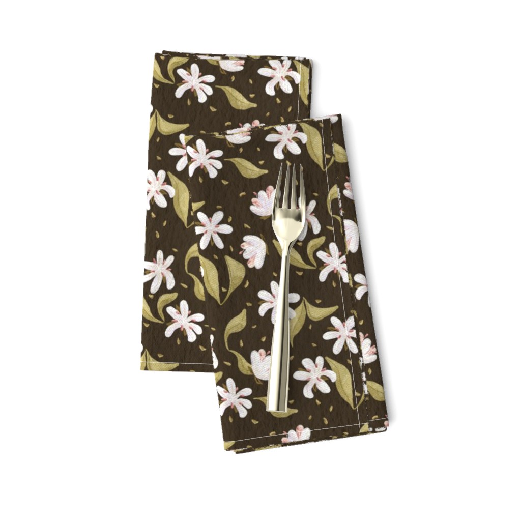 snow buckwheat brown napkins