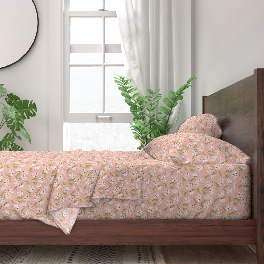 snow buckwheat peach-pink bedding