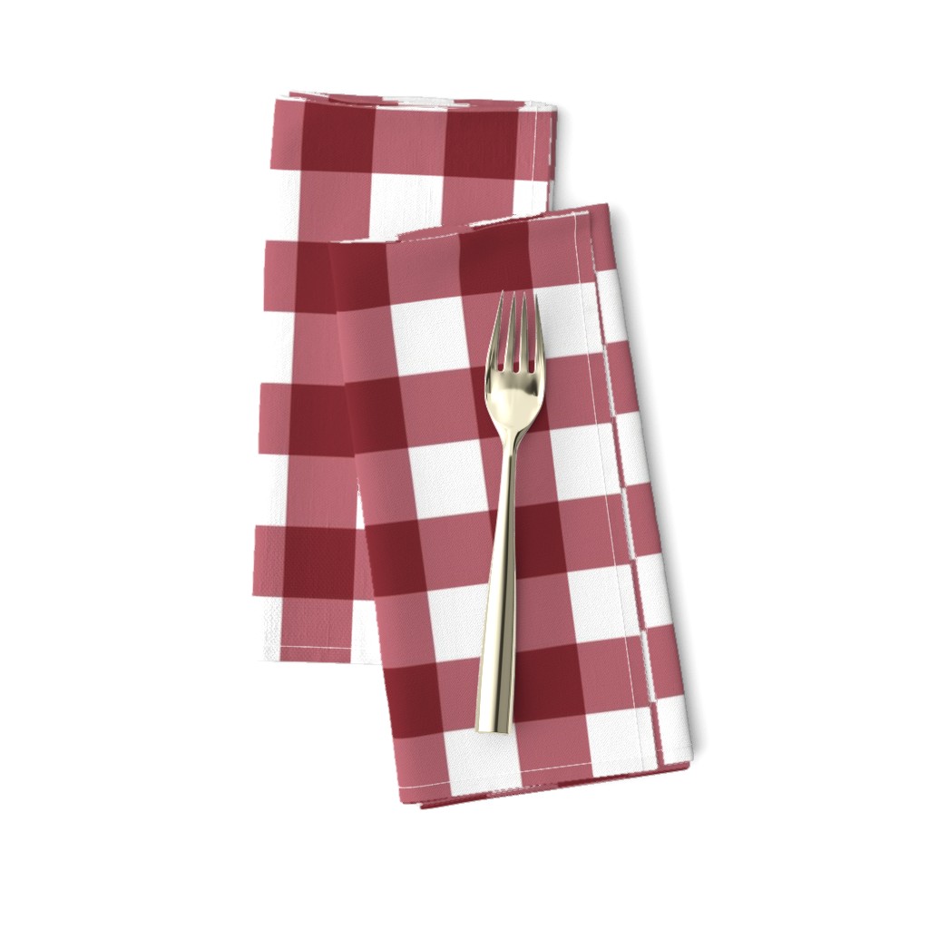 snow buckwheat rose gingham napkins