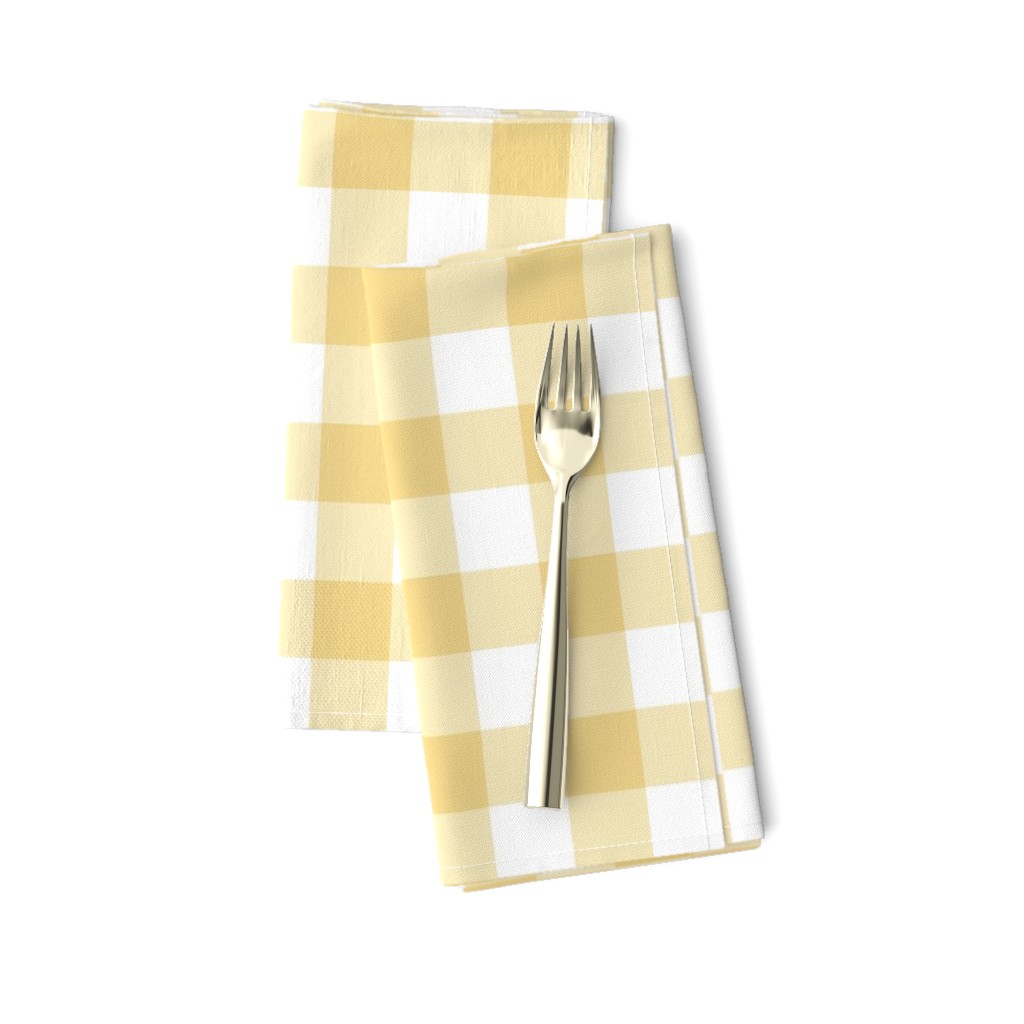 snow buckwheat yellow gingham napkins