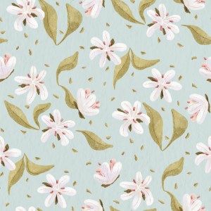 snow buckwheat pattern by Sheri42 in teal
