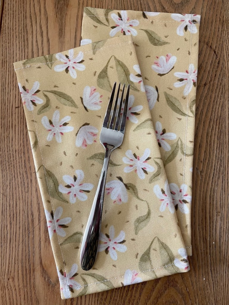 snow buckwheat wildflowers pattern on napkins by Sheri42