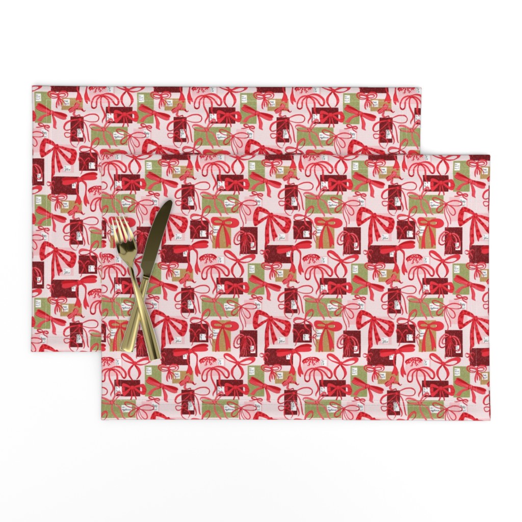 red bows on many gifts-- placemats by Sheri42