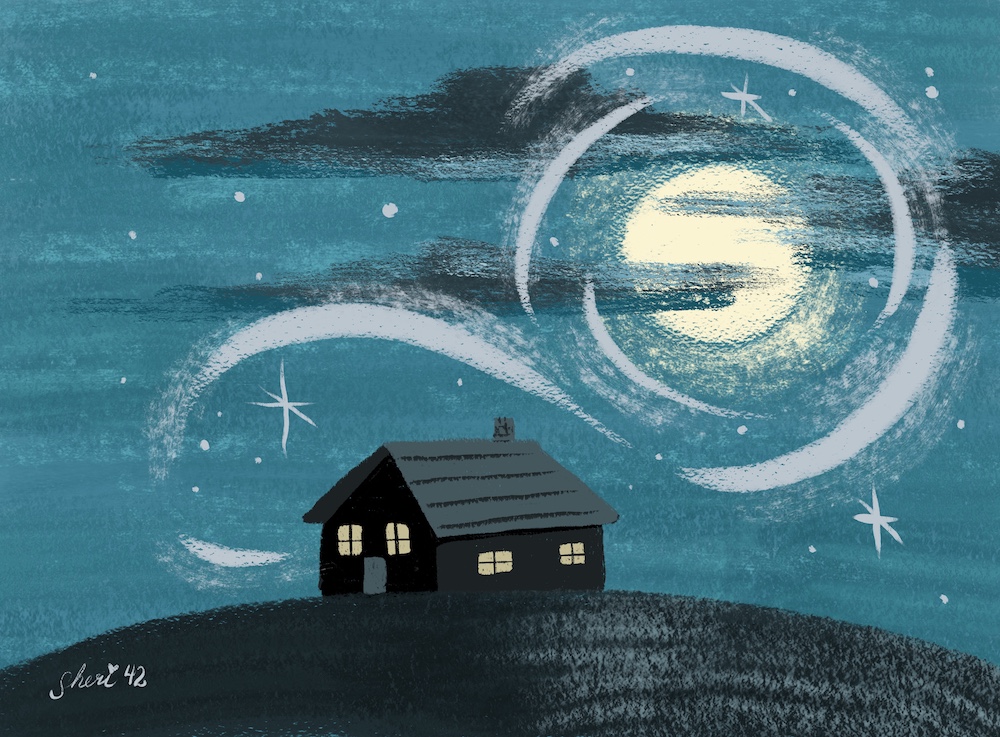 starry nights in gouache Lisa Bardot Lesson by Sheri42
