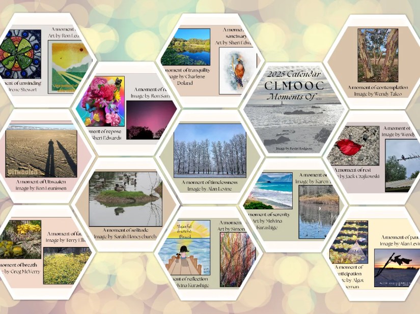 Clmooc collaboration: collage of calendar images