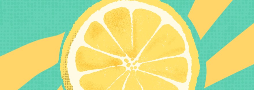 Midcentury Art Lemon "Awakens, like sunshine --- Lemon!"