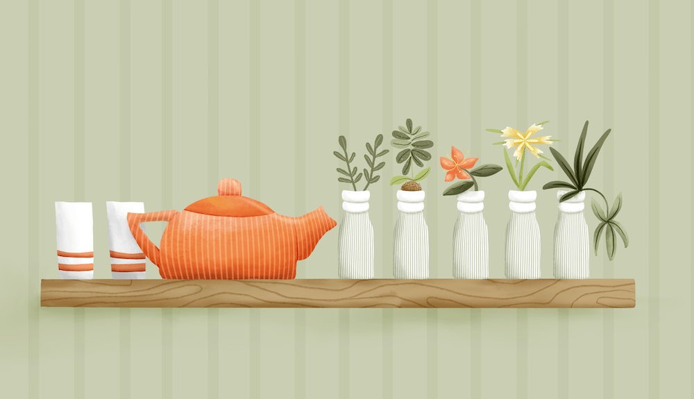 top shelf finished by Sheri42 for Tea Time prompt from Jennifer Nichols