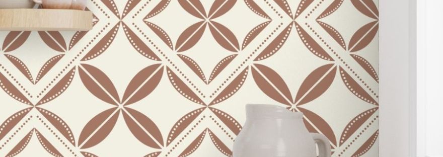 Spoonflower wallpaper quilt pattern in mocha mousse and cannoli cream by Sheri42