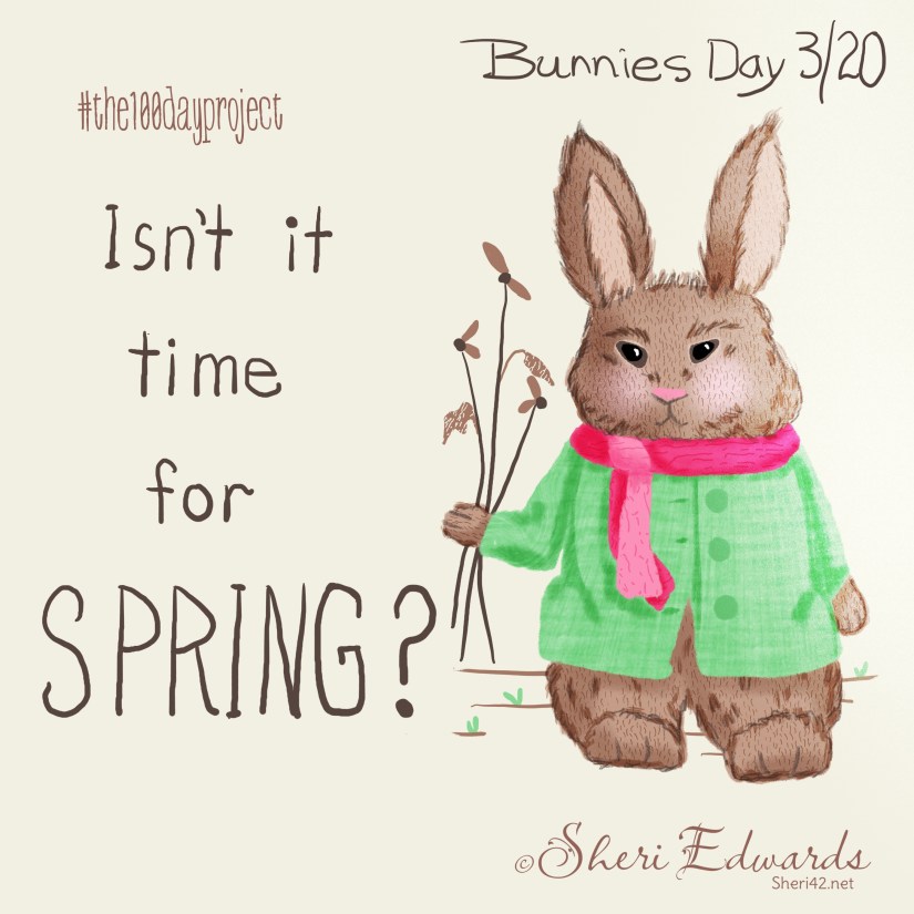 Bunny 3 inking the sketch of 100 day project