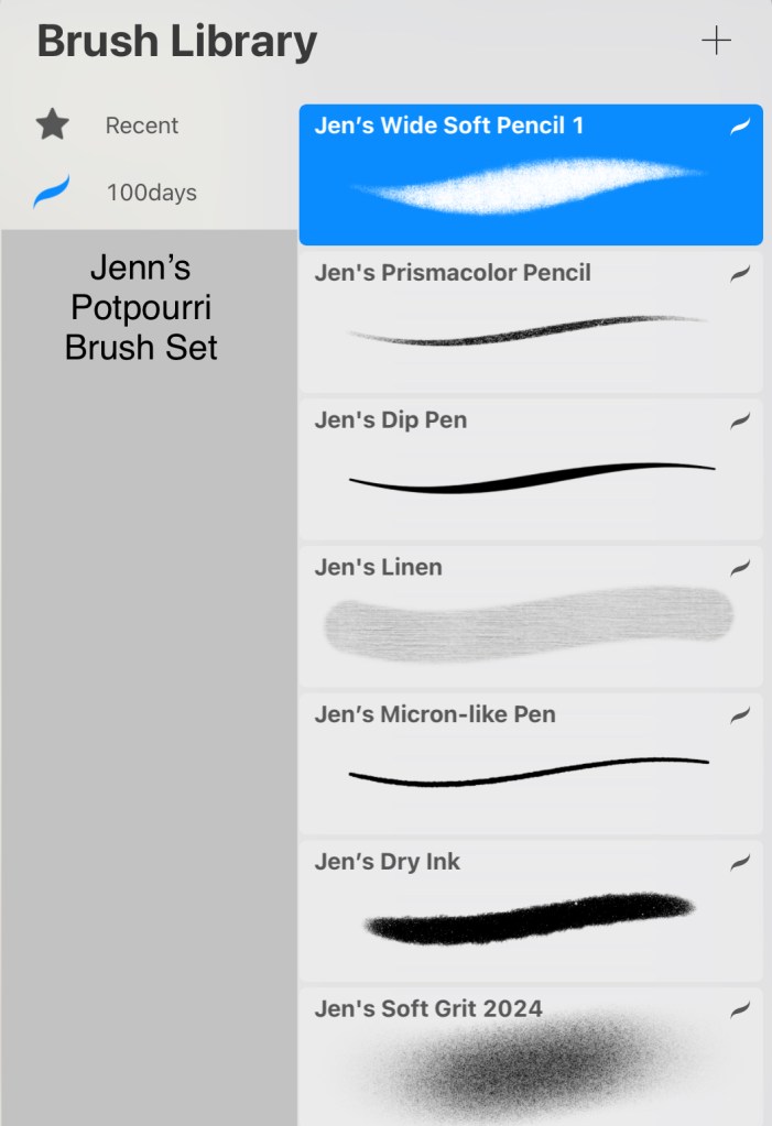 100 Day Brushes from Jenn's Potpourri brush set