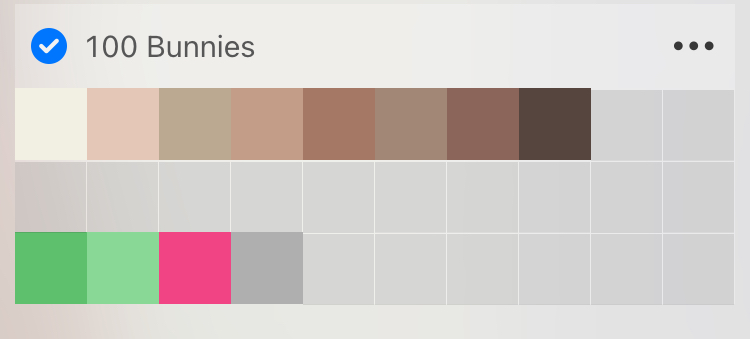 Palette for Bunny Project adapting Mocha Mousse palette