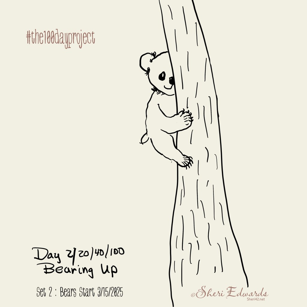 small bear climbing a tree "Bearing Up" by Sheri42