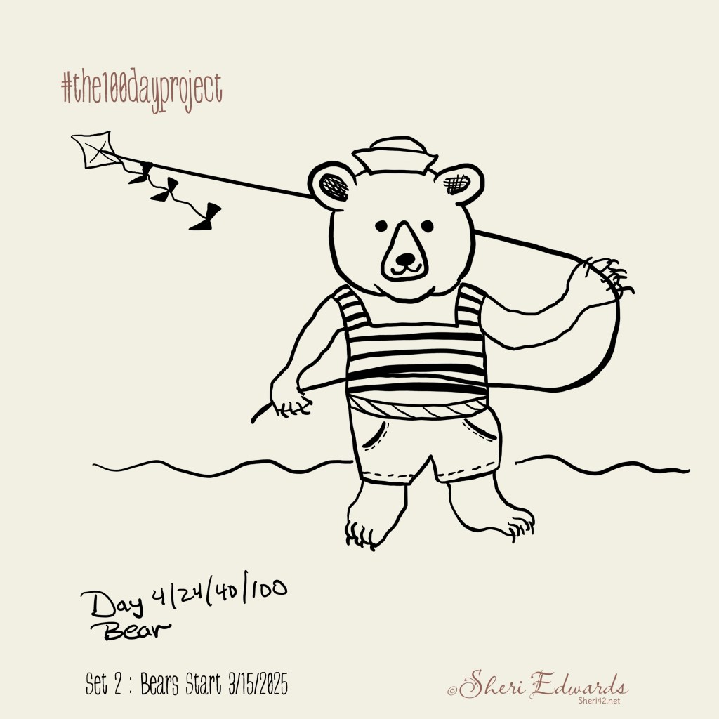 sailor bear flies a kite by Sheri42