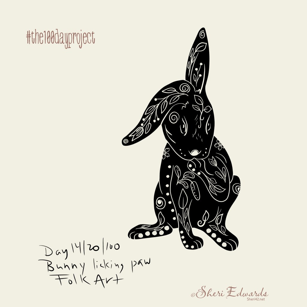 folk art with paw by Sheri42