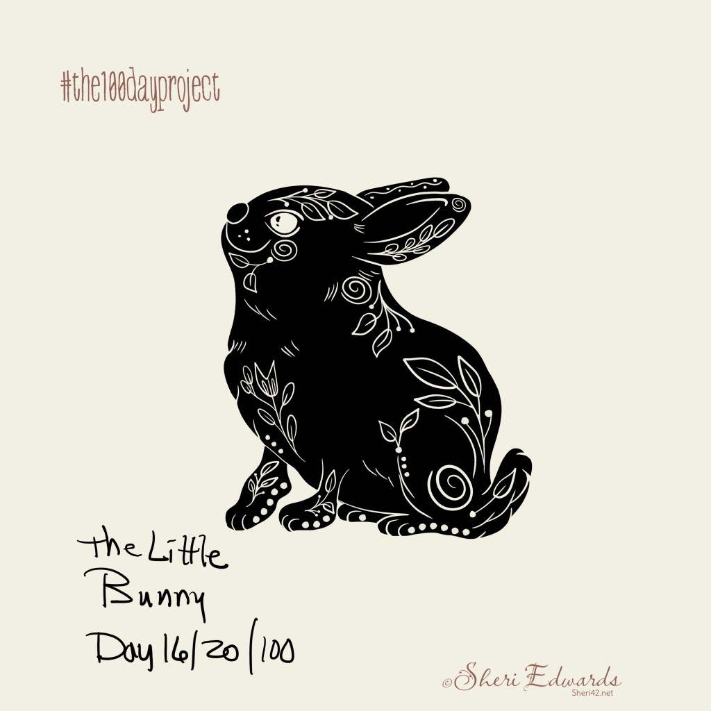 folk art little bunny by Sheri42