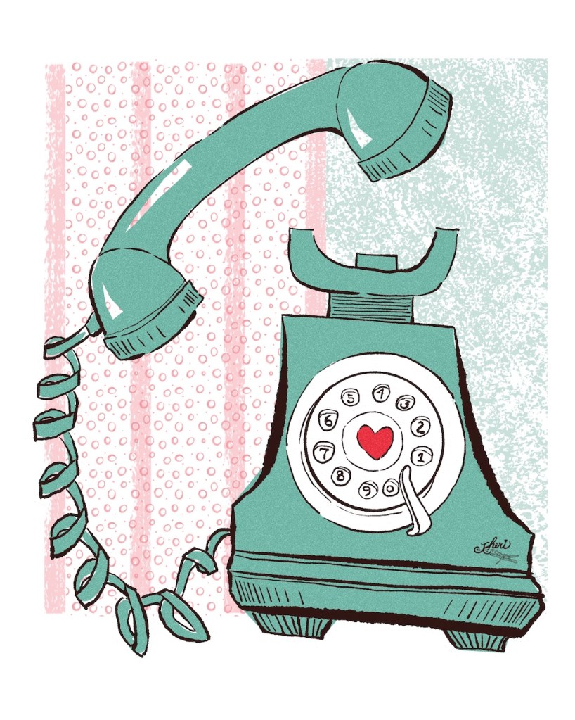 Line work on vintage telephone by Sheri42