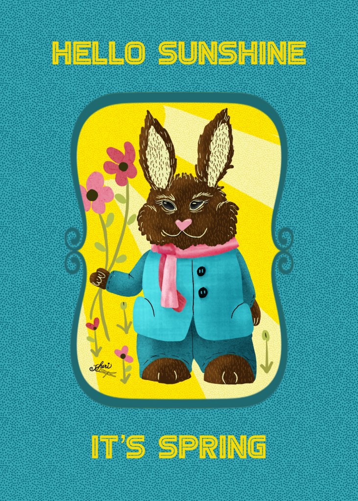 Greeting card of Bunnies Day 10 by Sheri42