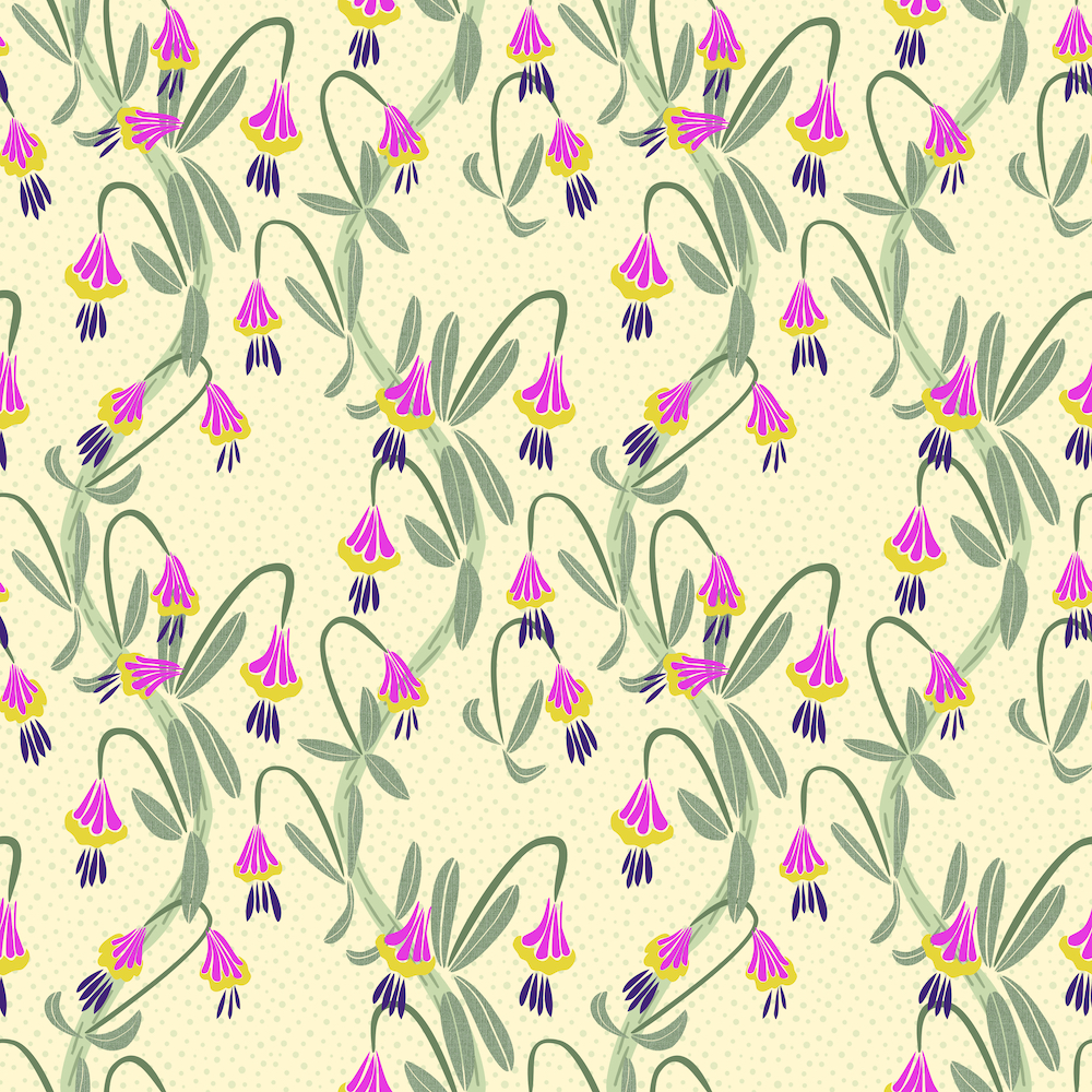 wavy lines pattern of shooting star wildflower by Sheri42