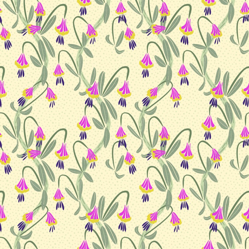 wavy lines pattern of shooting star wildflower by Sheri42