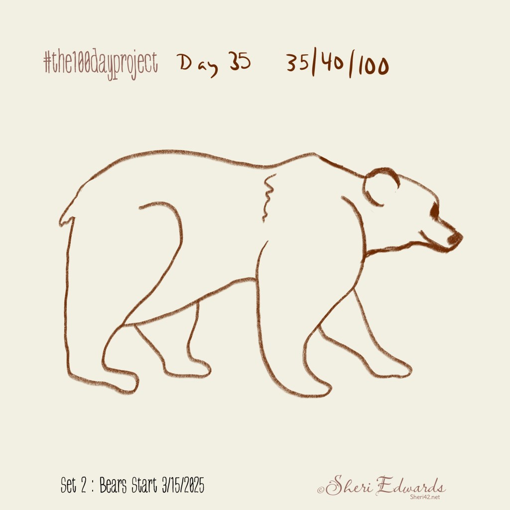 sketch of walking bear by Sheri42