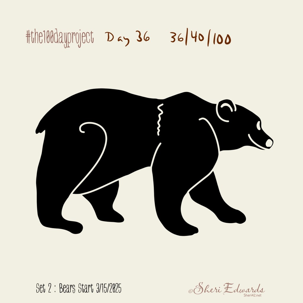 silhouette of walking bear by Sheri42