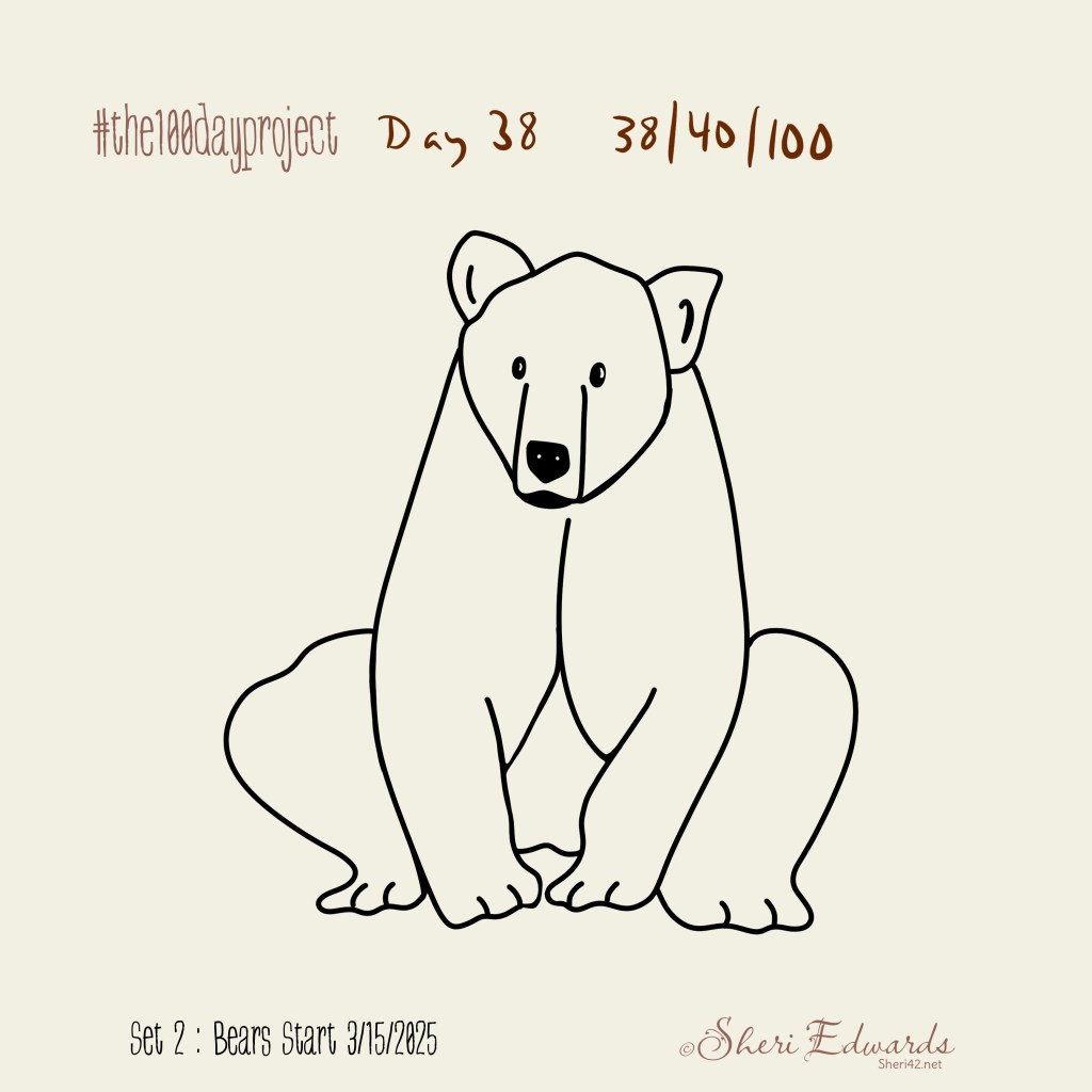 Day 38 sitting bear sketch by Sheri42