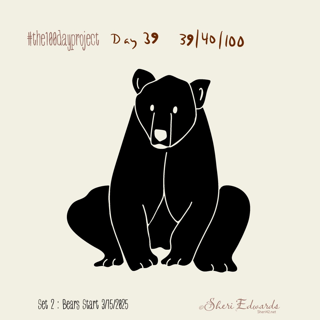 Day 39 sitting bear silhouette by Sheri42