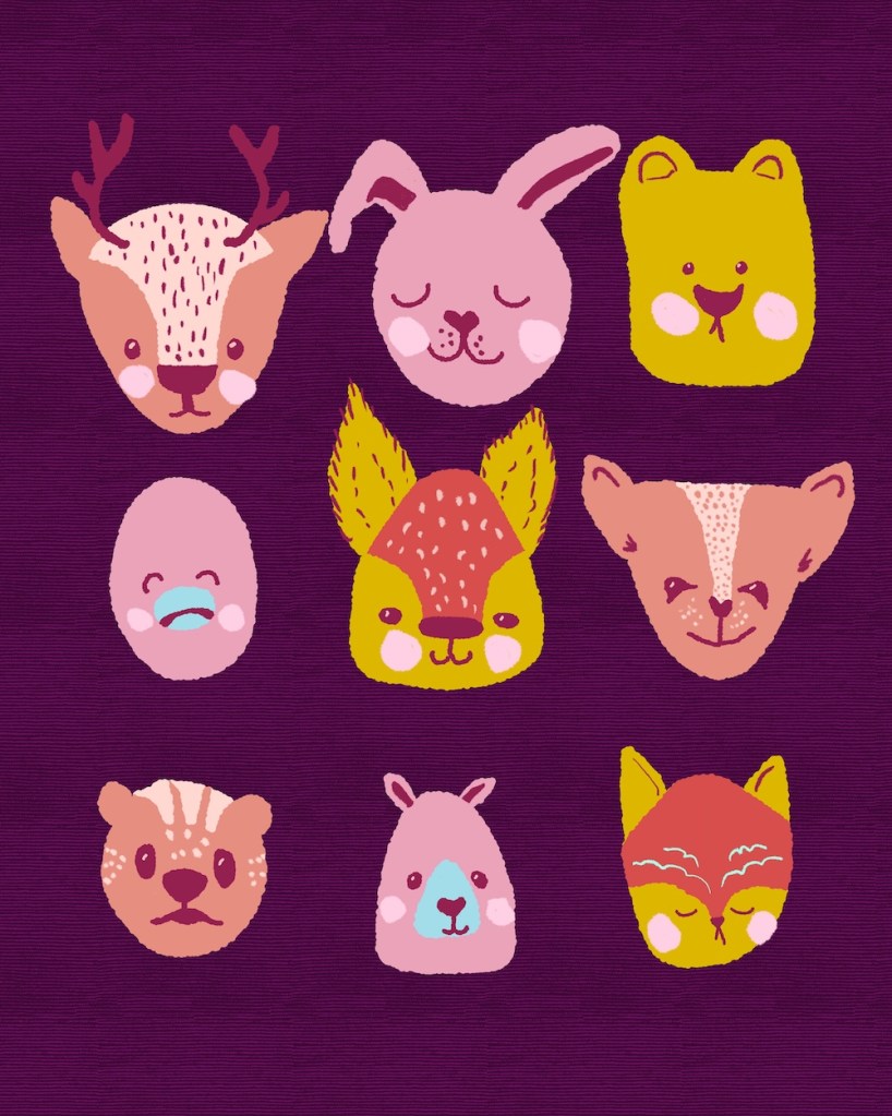 Procreate Party Class. Cute Animals. Sheri42