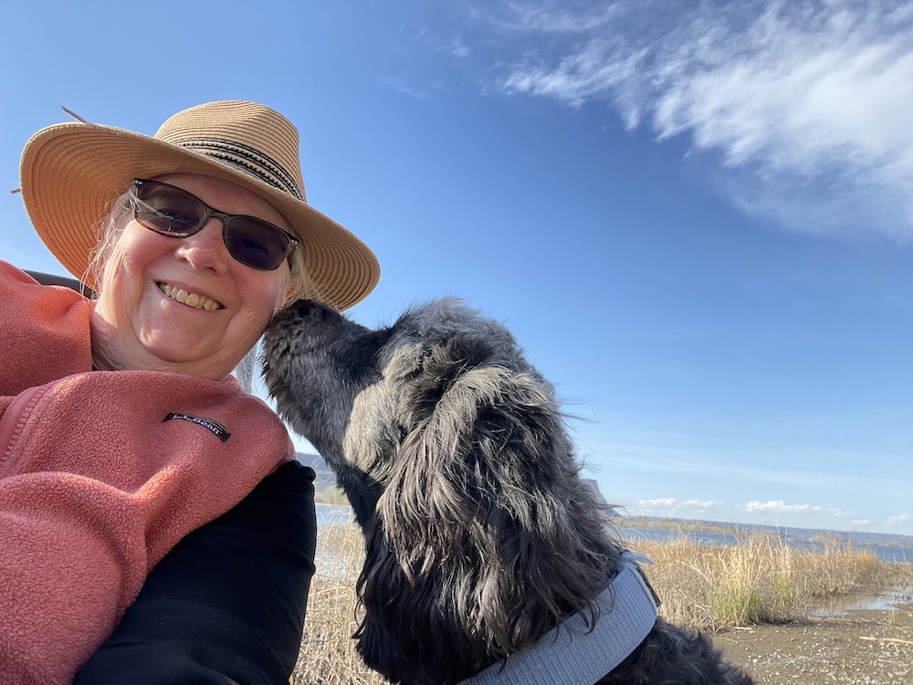 Guthrie and me at Banks Lake. Is he not the cutest dog ever?