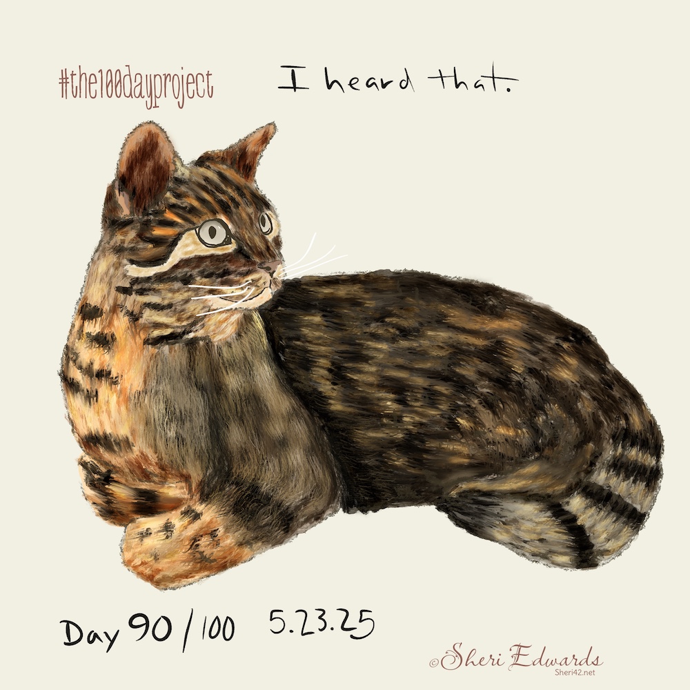 Day 90 Cat hears something by Sheri42