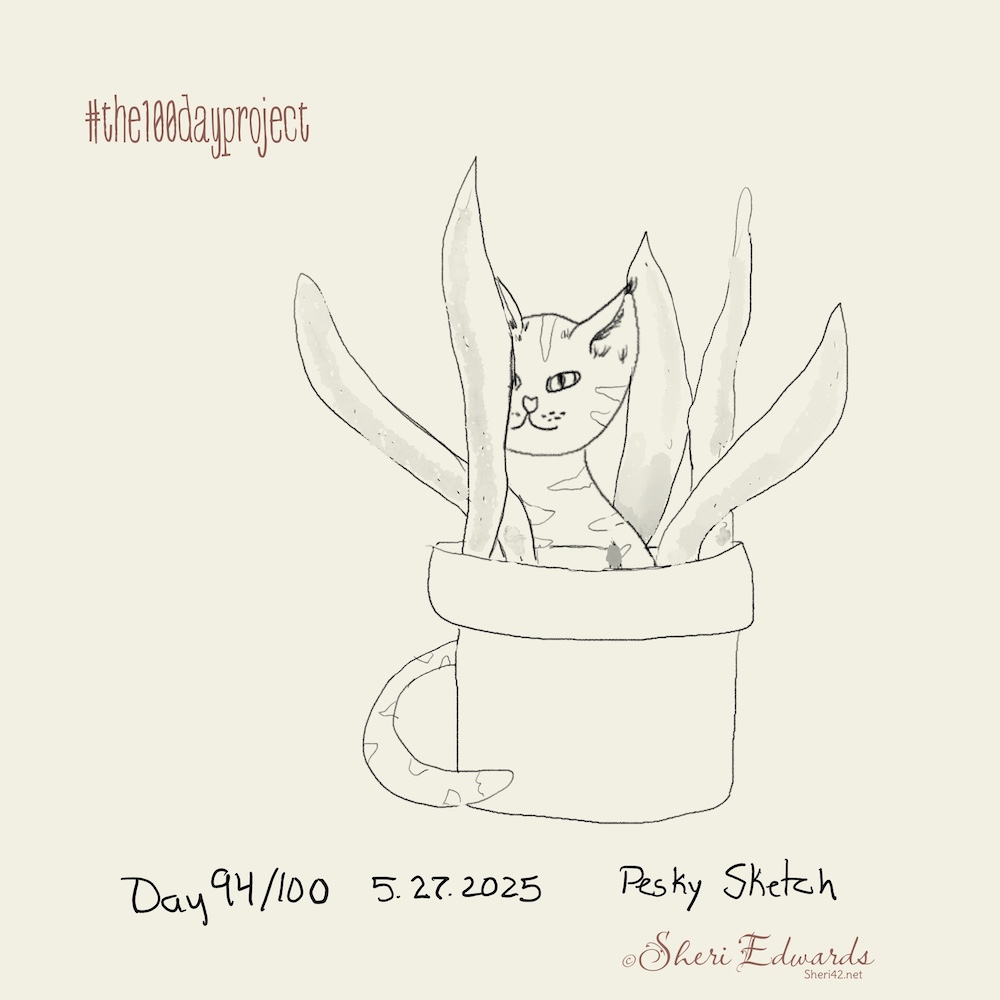 Day 94 Pesky Cat sketch by Sheri42