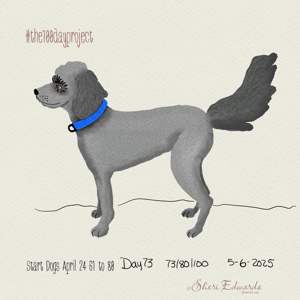 Day 73 watercolor dog