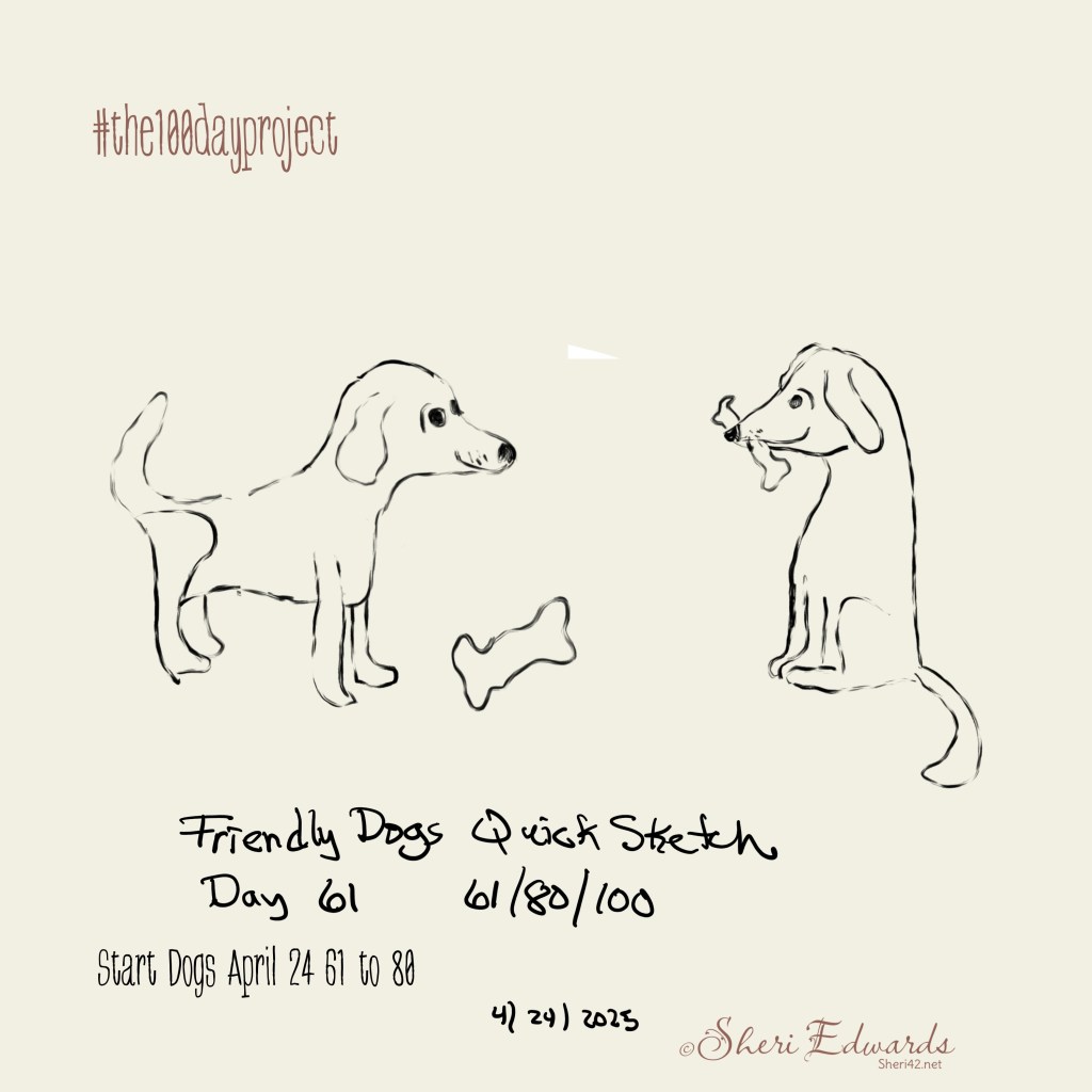 quick sketch friendly dogs