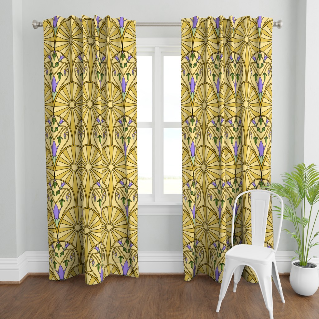 art deco sunshine / tulips in curtains Sheri42