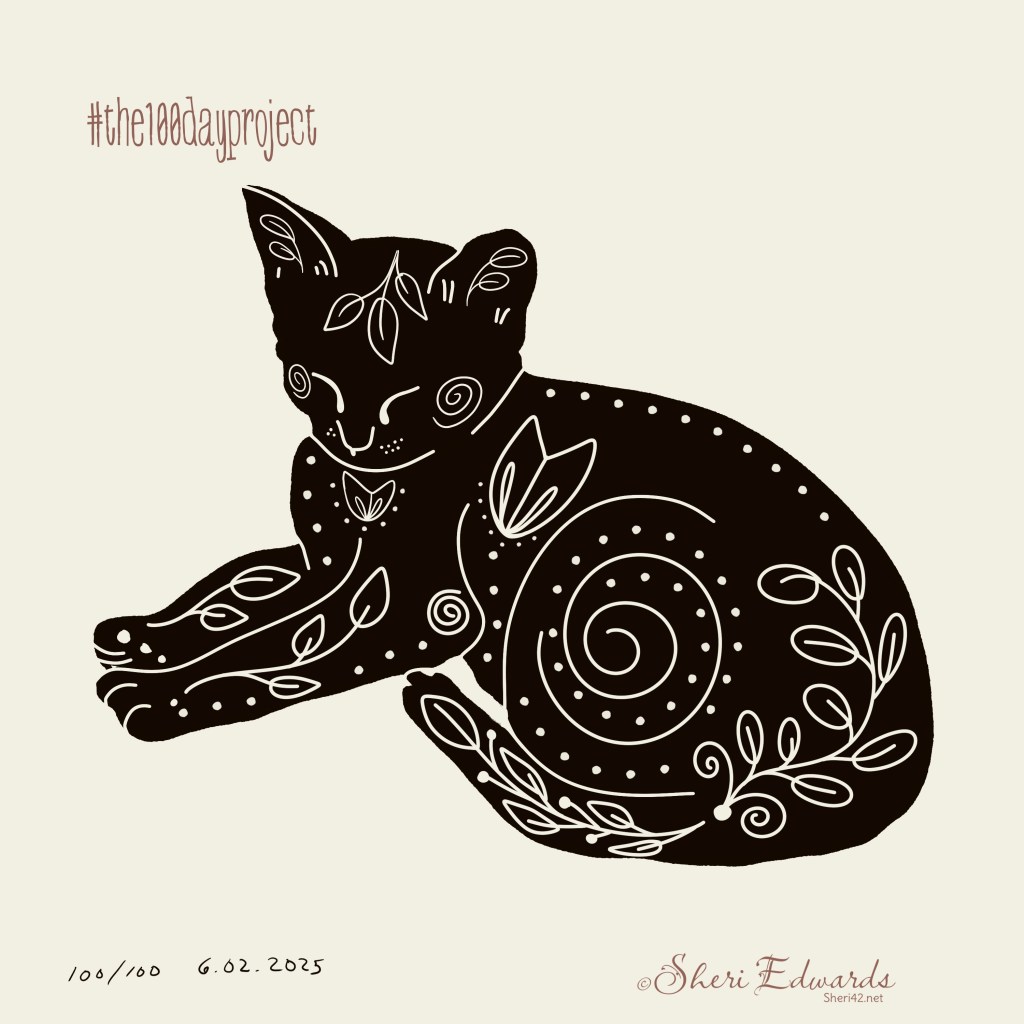 Day 100 sleeping folk art by Sheri42