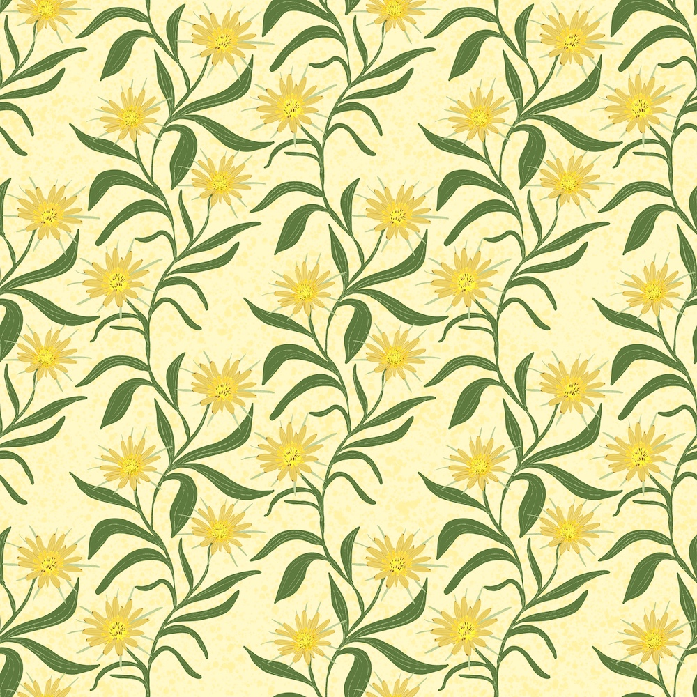 trailing wildflower salsify in green and yellow by Sheri42