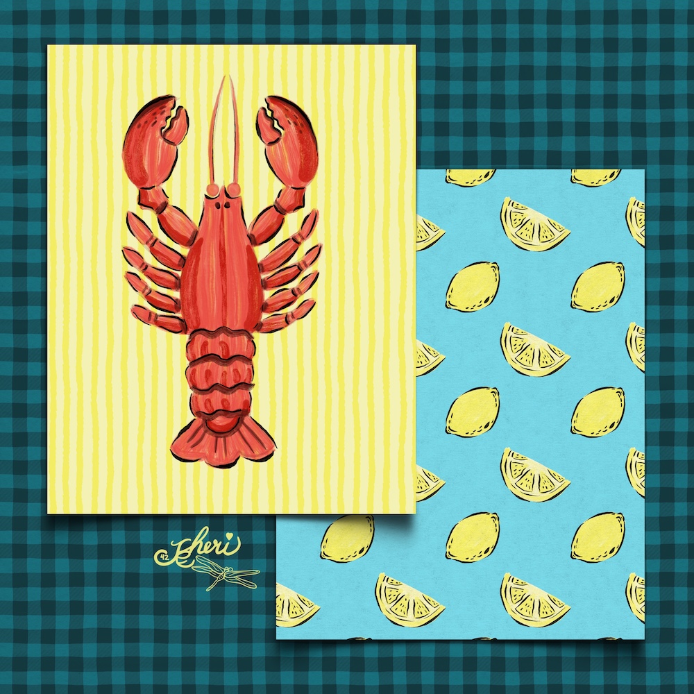 lobster hero and lemon pattern by Sheri42