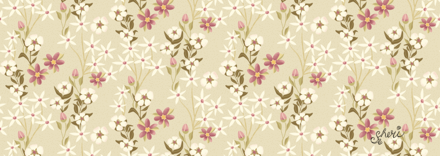 Affinity Designer pattern in vector with pixel texture by Sheri42: Garden Floral Delight