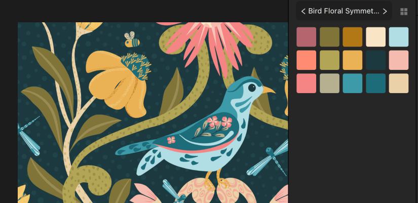 palette for folk art symmetry with drop by Sheri42